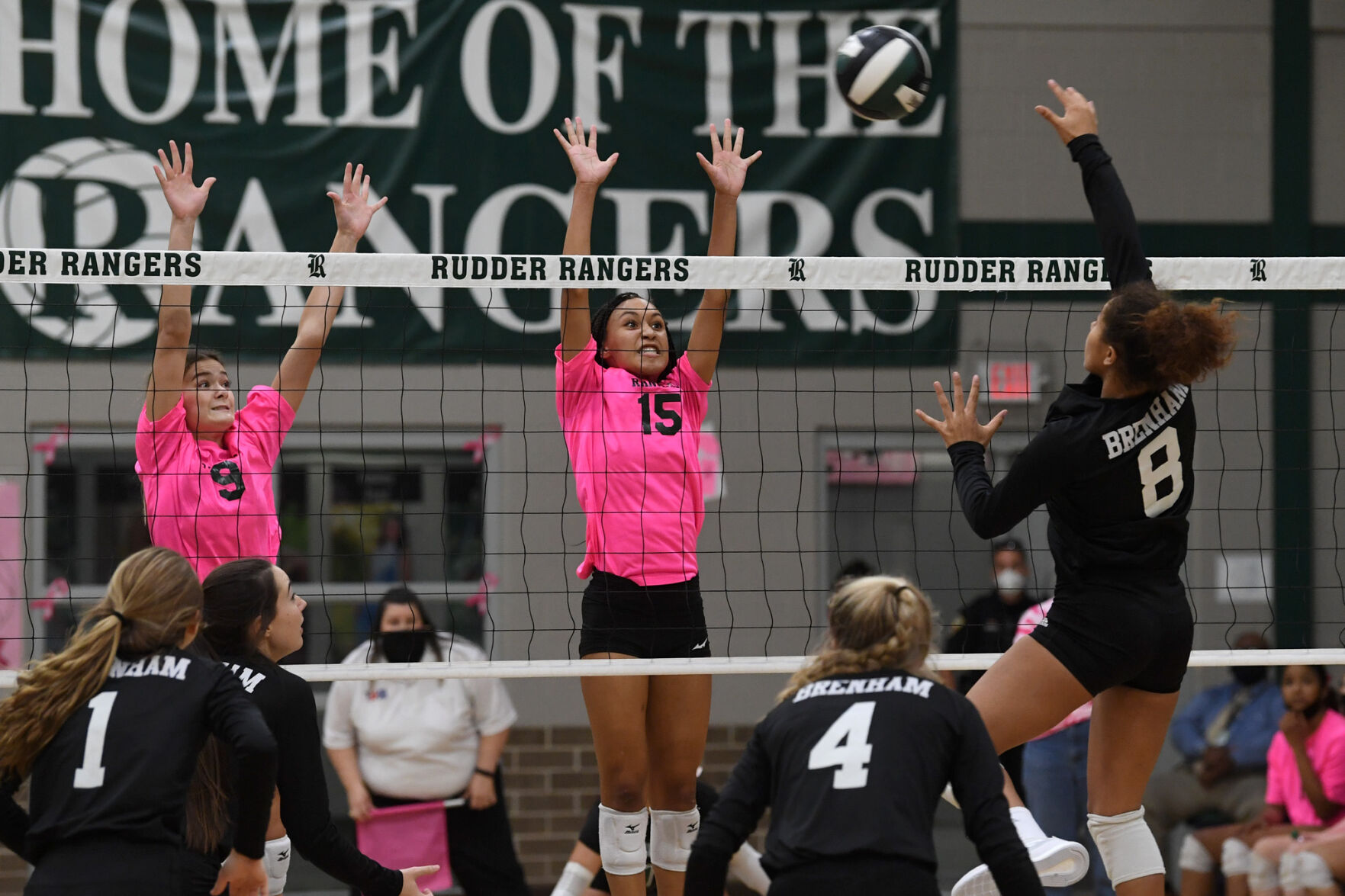 Rudder vs. Brenham volleyball